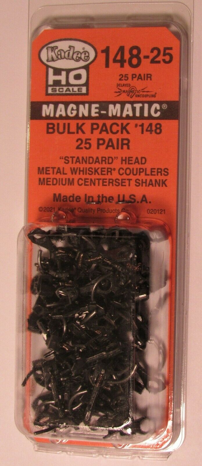 Kadee Ho Scale #14 Bulk Pack #148 X 25 Pair Metal Whisker Couplers (#148-25)