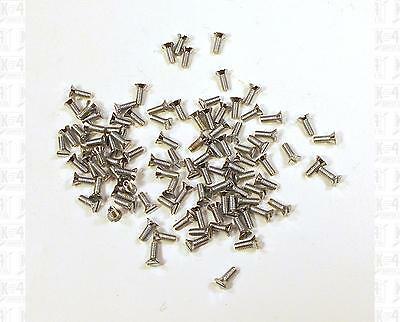Ho Parts Miniature Hardware Pack Of 100 Screws 2-56 X 1/4 Tapered Flat Head