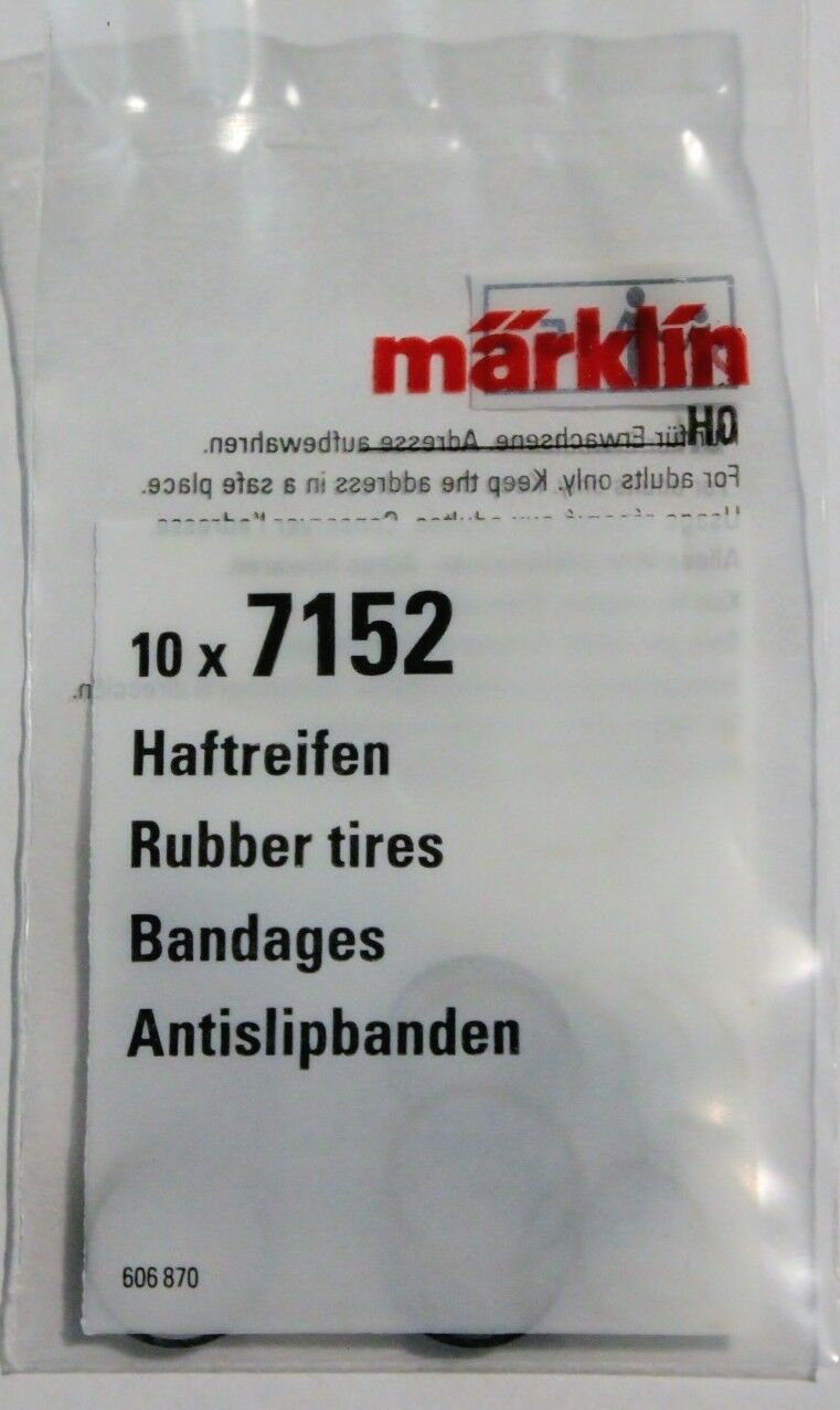 Marklin 7152 Traction Tires, New Pack Of Ten, Superfast Low Cost Usa Shipping!